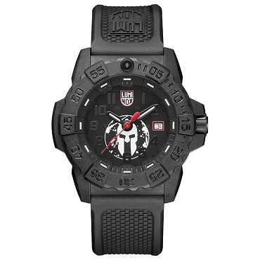 Luminox XS.3501.SPARTAN Navy Seal Black Dial Date Display CARBONOX™ Case Rubber Strap Men's Diver Limited Edition Watch