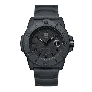 Luminox XS.3601.BO.NSF Navy Seal Foundation Black Dial Date Display CARBONOX™ Case Rubber Strap 200M Men's Diver Watch