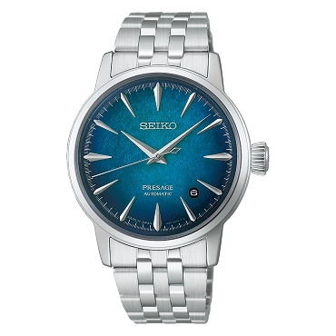 Seiko Presage HCB001J1 Cocktail Time Automatic Gradient Blue Dial Date Display Stainless Steel Case and Strap Men's Watch
