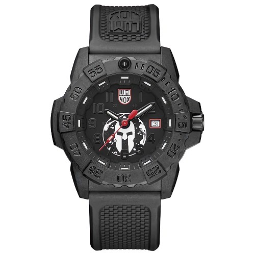 Luminox XS.3501.SPARTAN Navy Seal Black Dial Date Display CARBONOX™ Case Rubber Strap Men's Diver Limited Edition Watch